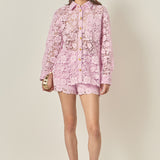 Willow Floral Guipure Lace Oversized Shirt