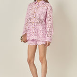 Willow Floral Guipure Lace Oversized Shirt