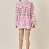 Willow Floral Guipure Lace Oversized Shirt
