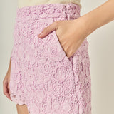 Willow Floral Guipure Lace Shorts