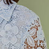 Iris Guipure Lace Mini Dress