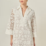 Guipure Lace Mini Dress