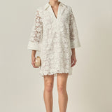 Guipure Lace Mini Dress