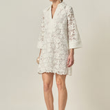 Guipure Lace Mini Dress