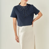 Beaded Bow Tee