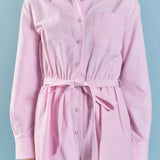 Oxford Belted Romper