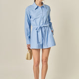 Oxford Belted Romper