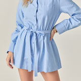 Oxford Belted Romper