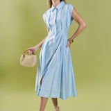 Contrast Stitch Midi Dress