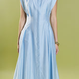 Contrast Stitch Midi Dress