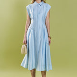 Contrast Stitch Midi Dress