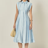 Contrast Stitch Midi Dress