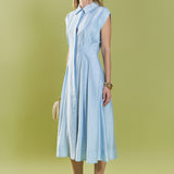 Contrast Stitch Midi Dress