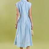 Contrast Stitch Midi Dress