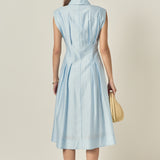 Contrast Stitch Midi Dress