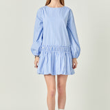 Francine Striped Balloon Mini Dress