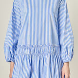 Francine Striped Balloon Mini Dress