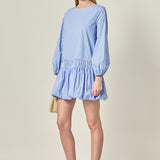 Francine Striped Balloon Mini Dress