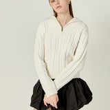 Zip Up Knit Top