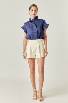 Emmeline Tuck Detailed Shorts