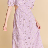Lilac Bloom Cutout Dress