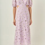 Lilac Bloom Cutout Dress