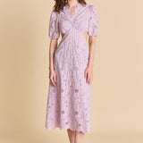 Lilac Bloom Cutout Dress