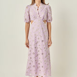 Lilac Bloom Cutout Dress
