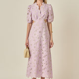 Lilac Bloom Cutout Dress
