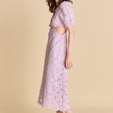 Lilac Bloom Cutout Dress