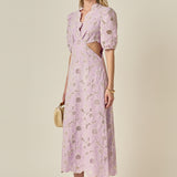 Lilac Bloom Cutout Dress
