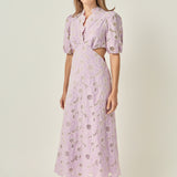 Lilac Bloom Cutout Dress