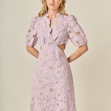Lilac Bloom Cutout Dress