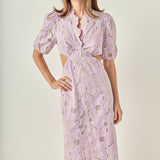 Lilac Bloom Cutout Dress