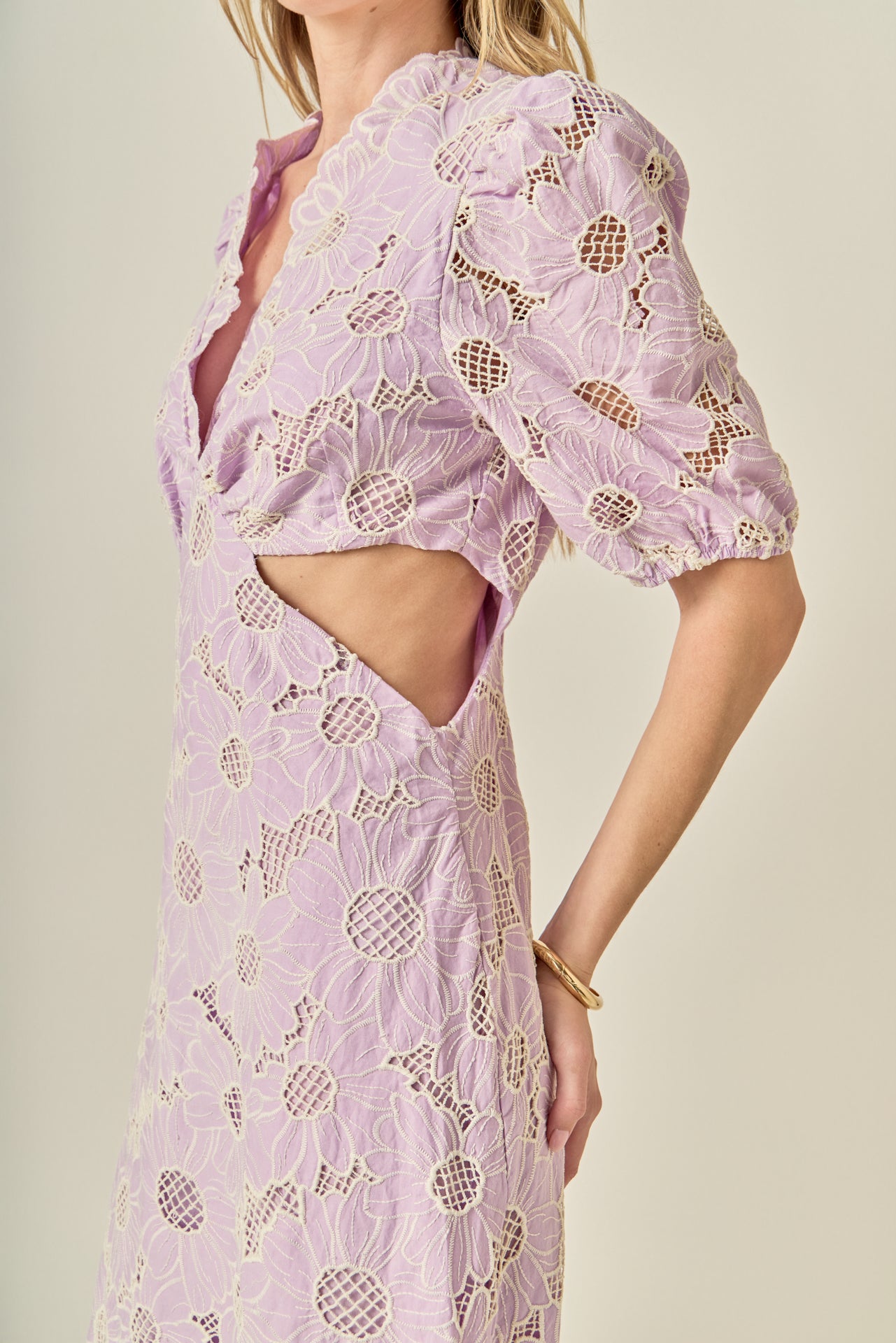 Lilac Bloom Cutout Dress English Factory Lilac Bloom Cutout Dress English Factory