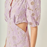 Lilac Bloom Cutout Dress