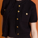 Vivienne Short Sleeve Textured Cardigan