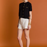 Vivienne Short Sleeve Textured Cardigan
