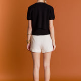 Vivienne Short Sleeve Textured Cardigan