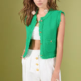 Haley Fringe Knit Vest