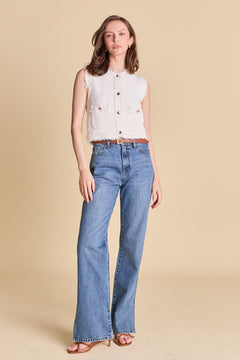 Fringe Detailed Knit Vest