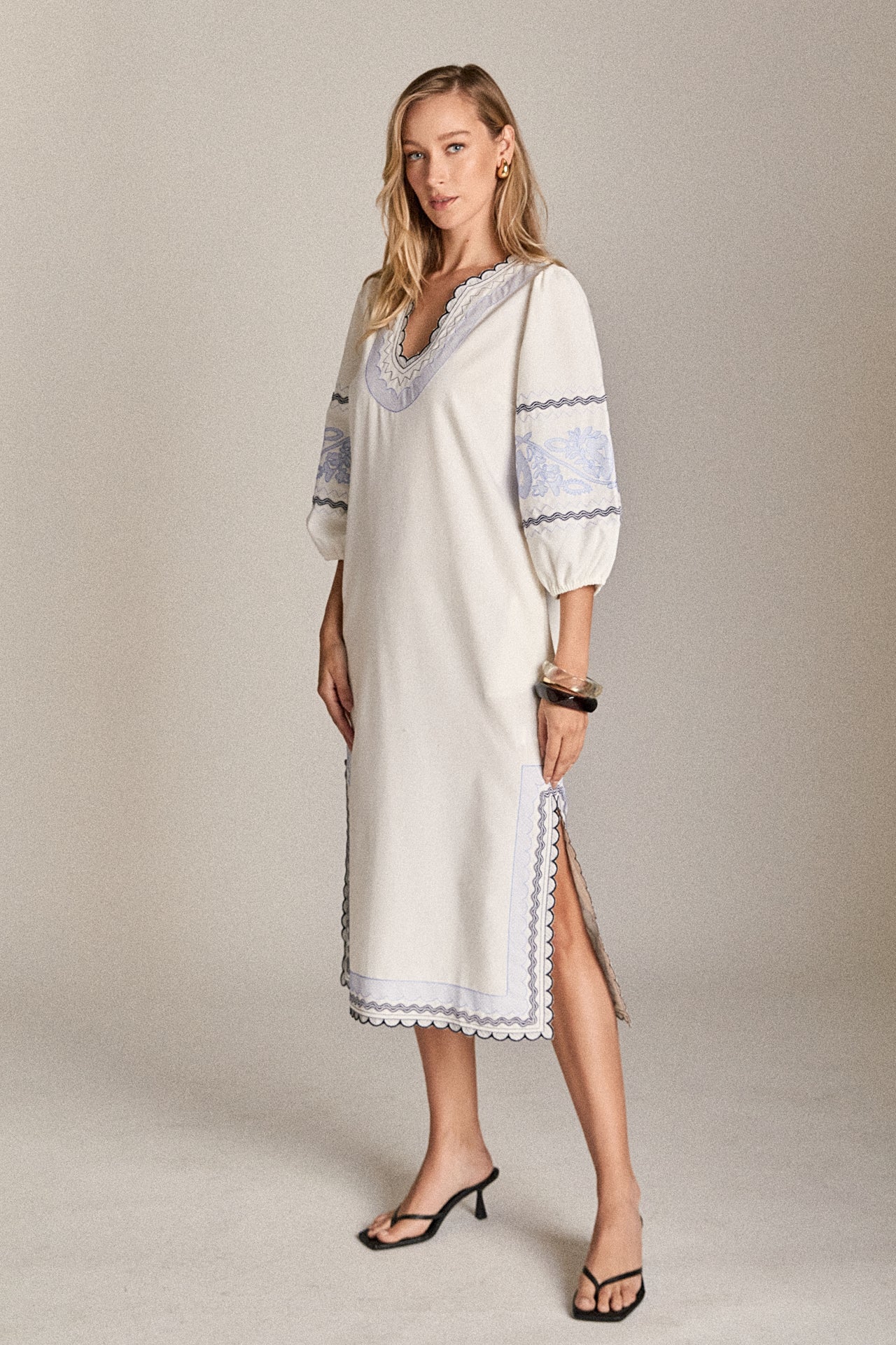 The Scallop Stitch Midi Dress – English Factory