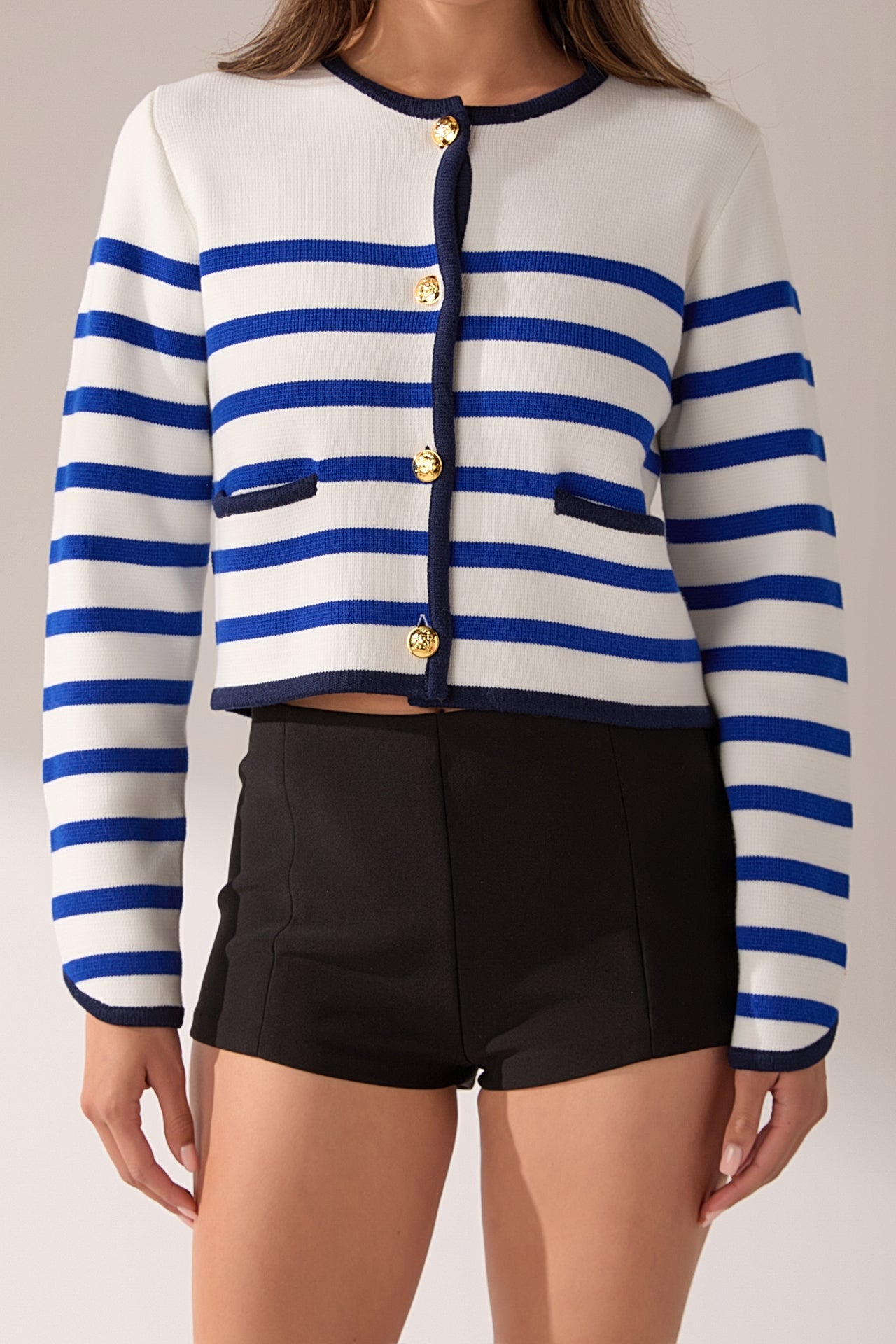 トップス enfold ENFOLD STRIPE CARDIGAN enfold ENFOLD STRIPE CARDIGAN