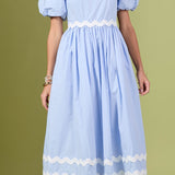 Scallop Pointed Midi Dress