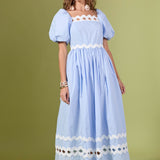 Scallop Pointed Midi Dress