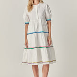 Scalloped Trimmed Midi Dress