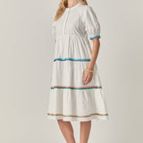 Scalloped Trimmed Midi Dress