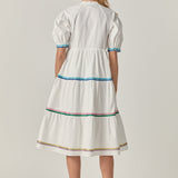 Scalloped Trimmed Midi Dress