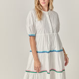 Scalloped Trimmed Midi Dress