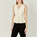 Olivia Peplum Knit Vest